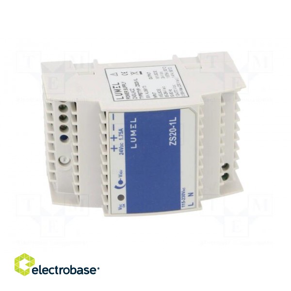 Power supply: switched-mode | for DIN rail | 45W | 24VDC | 1.75A | 87% paveikslėlis 9