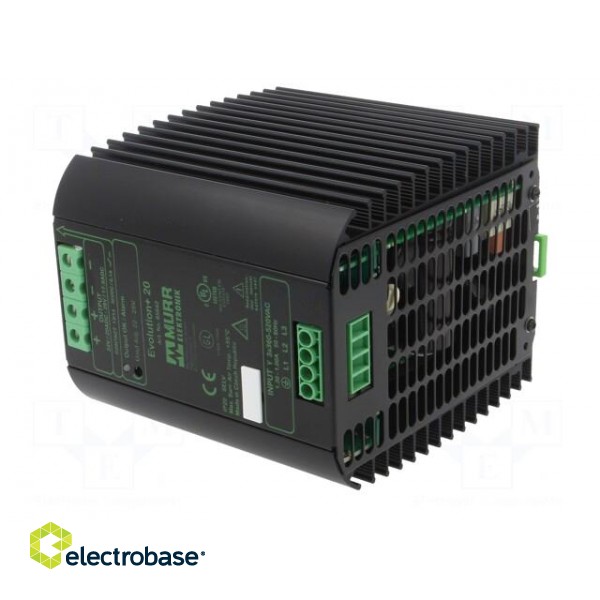 Power supply: switched-mode | 480W | 22÷28VDC | 20A | 3x360÷520VAC фото 2