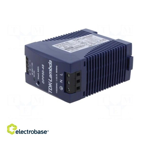 Power supply: switched-mode | for DIN rail | 50W | 48VDC | 1.05A | 87% image 3