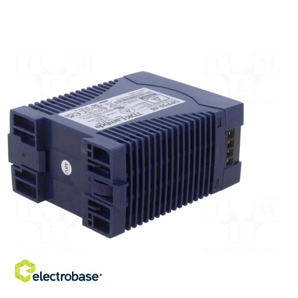 Power supply: switched-mode | for DIN rail | 50W | 48VDC | 1.05A | 87% paveikslėlis 7