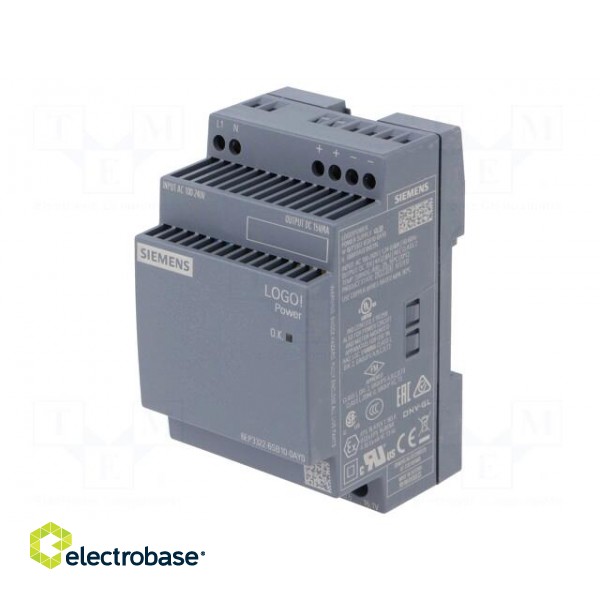 Power supply: switched-mode | for DIN rail | 60W | 15VDC | 4A | IP20 image 1