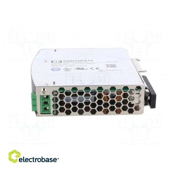 Power supply: switched-mode | for DIN rail | 75W | 12VDC | 6.3A | 88% image 3