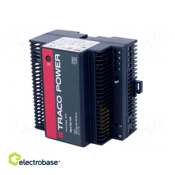 Power supply: switched-mode | 90W | 24VDC | 24÷28VDC | 3.75A | 280g image 2