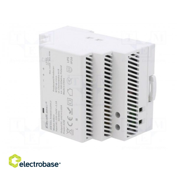 Power supply: switched-mode | for DIN rail | 92W | 24VDC | 3.83A | IP20 image 2