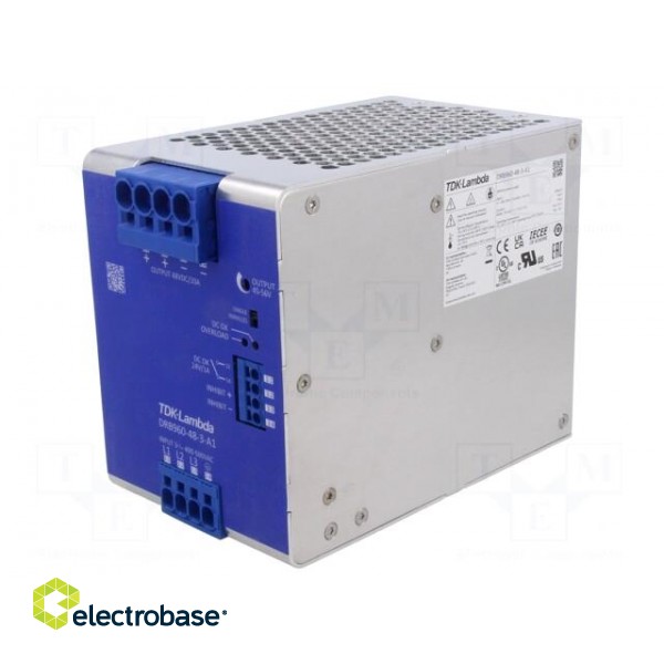 Power supply: switched-mode | for DIN rail | 960W | 48VDC | 20A | DRB