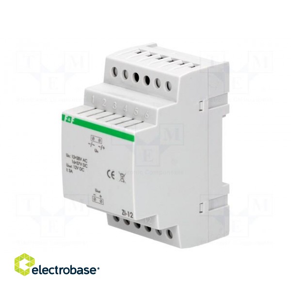 Power supply: switched-mode stabiliser | 12VDC | 3A | 12÷28VAC | 150g image 1
