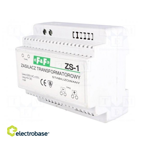 Power supply: transformer type | 5VDC | 2A | 230VAC | Mounting: DIN image 1