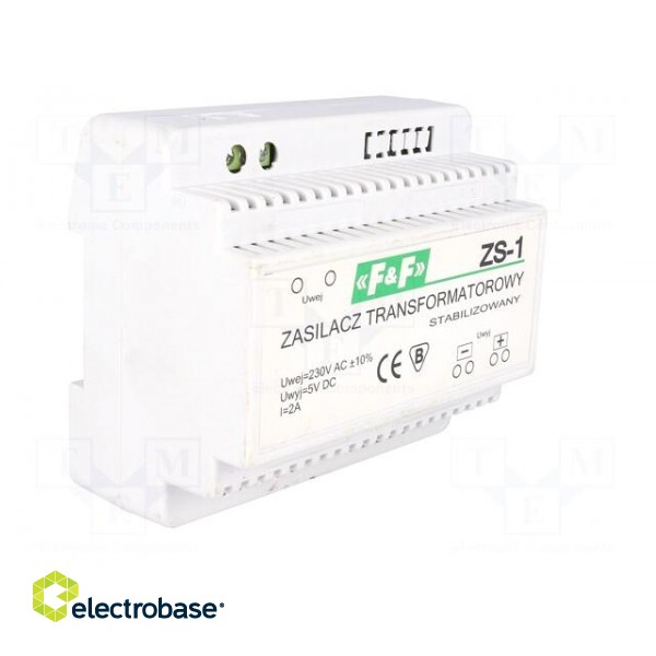 Power supply: transformer type | 5VDC | 2A | 230VAC | Mounting: DIN image 8