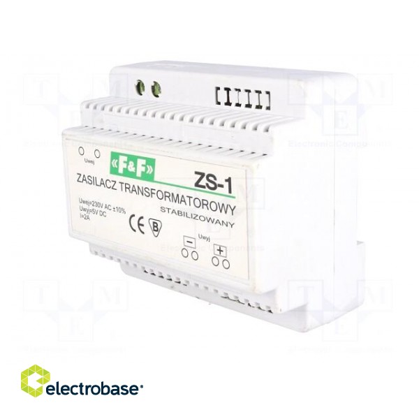 Power supply: transformer type | 5VDC | 2A | 230VAC | Mounting: DIN image 2