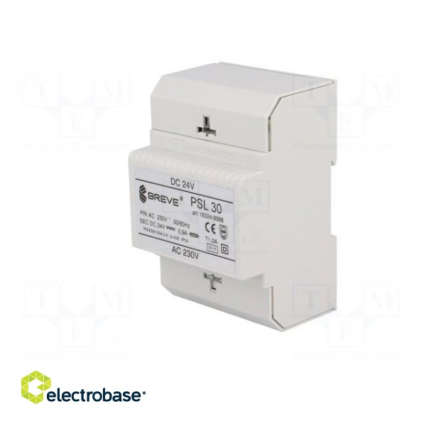Power supply: transformer type | non-stabilised | 22W | 24VDC | 0.9A фото 2