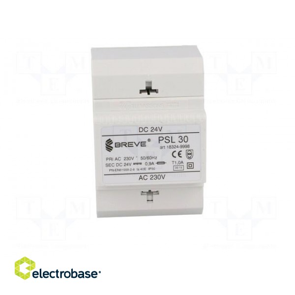 Power supply: transformer type | non-stabilised | 22W | 24VDC | 0.9A image 9