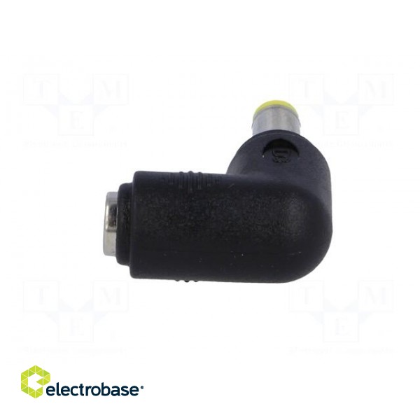 Adapter | Plug: right angle | Input: 5,5/2,1 | Out: 5,5/2,5 | 7A image 5