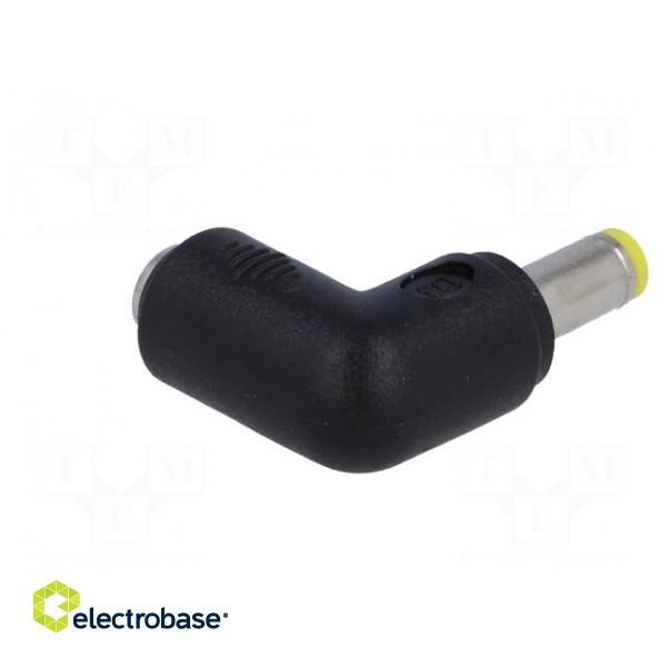 Adapter | Plug: right angle | Input: 5,5/2,1 | Out: 5,5/2,5 | 7A image 6