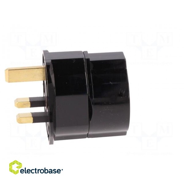 Adapter | Out: EU | Plug: with earthing | Colour: black | Input: UK image 7