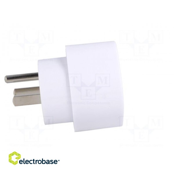 Adapter | Out: EU | Plug: with earthing | Colour: white фото 7