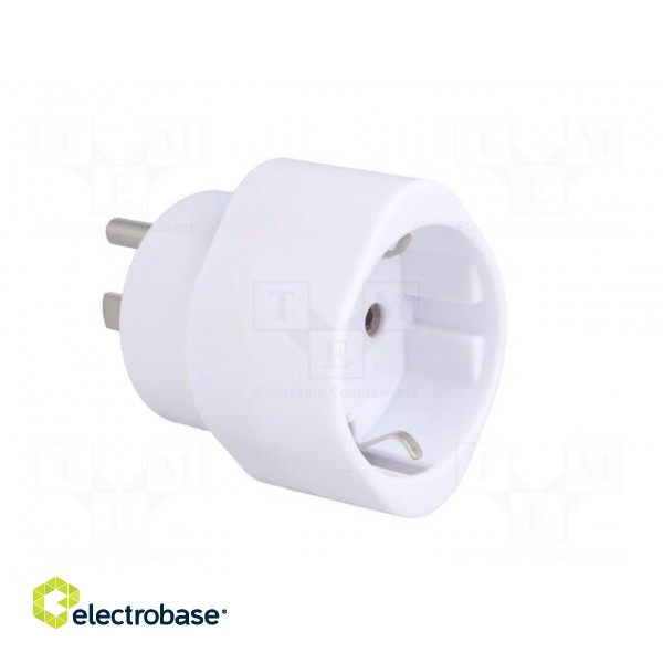 Adapter | Out: EU | Plug: with earthing | Colour: white фото 8