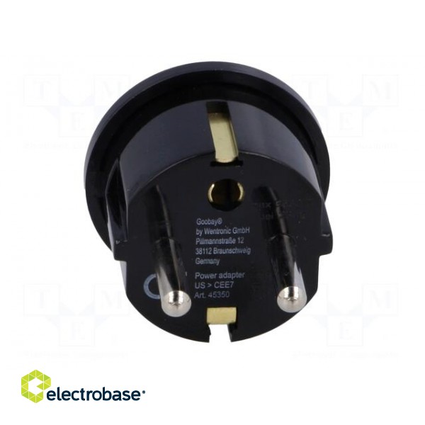 Adapter | Out: JAPAN,USA | Plug: with earthing | Colour: black image 5