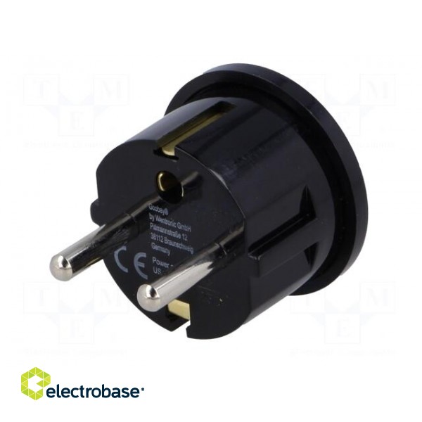 Adapter | Out: JAPAN,USA | Plug: with earthing | Colour: black фото 6