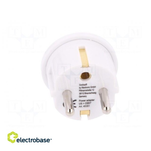 Adapter | Out: JAPAN,USA | Plug: with earthing | Colour: white image 5