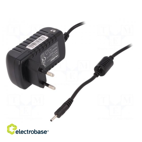 Power supply: switched-mode | 5VDC | 3A | 15W | Plug: straight