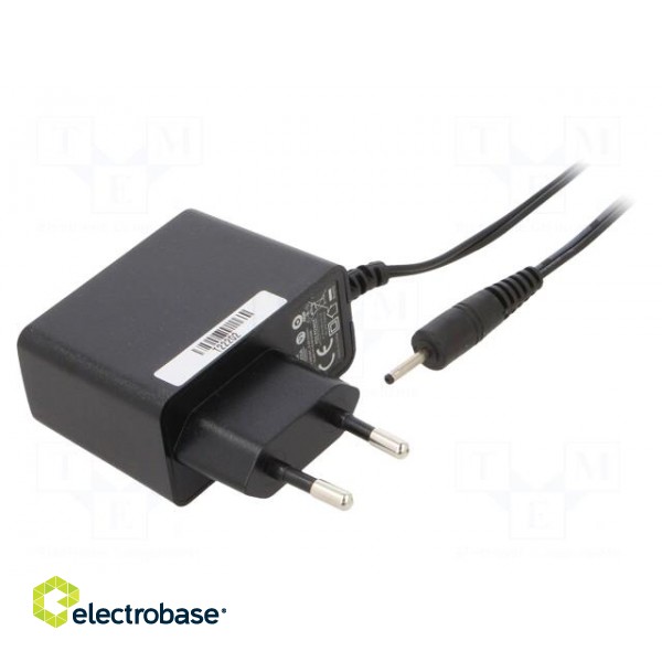 Power supply: switched-mode | mains,plug | 12VDC | 0.5A | 6W | Plug: EU