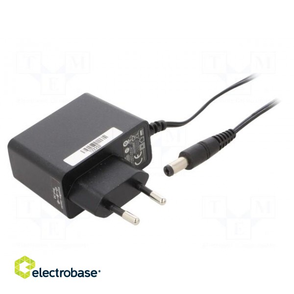 Power supply: switched-mode | mains,plug | 12VDC | 0.5A | 6W | Plug: EU