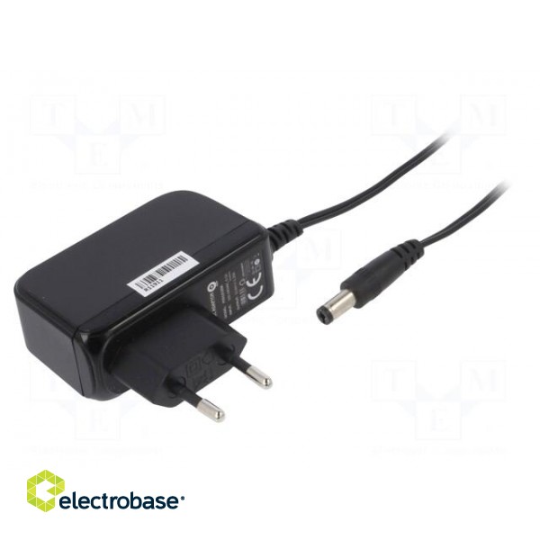 Power supply: switched-mode | mains,plug | 12VDC | 1.2A | 14.4W | black