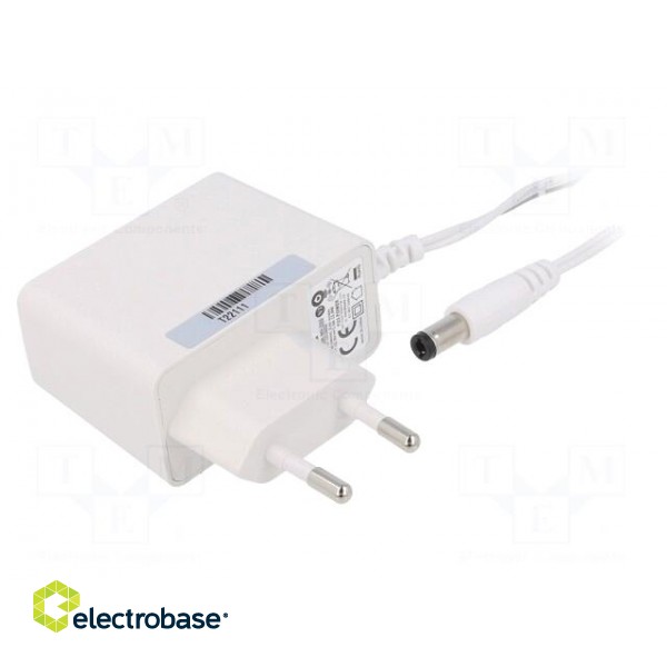 Power supply: switched-mode | mains,plug | 12VDC | 1A | 12W | Plug: EU