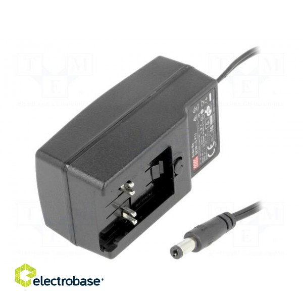 Power supply: switched-mode | volatage source | 15VDC | 2A | 30W | 86%