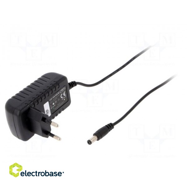 Power supply: switched-mode | mains,plug | 24VDC | 0.5A | 12W | Plug: EU