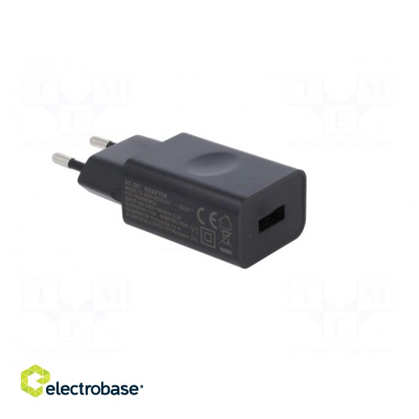 Power supply: switched-mode | 5VDC | 1A | Out: USB | 5W | Plug: EU | 73.7% image 8