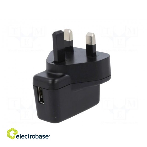 Power supply: switched-mode | mains,plug | 5VDC | 1A | 5W | Out: USB paveikslėlis 2