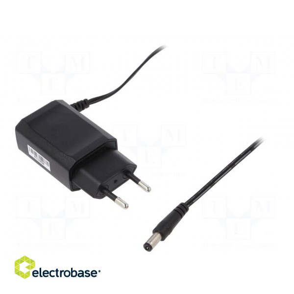 Power supply: switched-mode | 6VDC | 1A | Out: 5,5/2,1 | 6W | Plug: EU