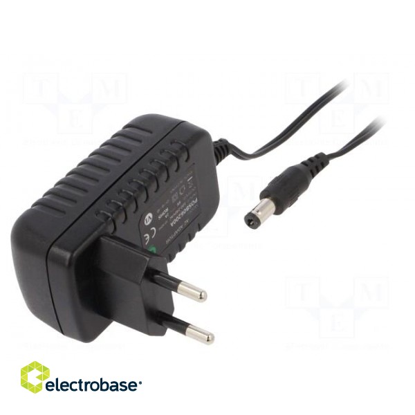 Power supply: switched-mode | mains,plug | 6VDC | 2A | 12W | Plug: EU