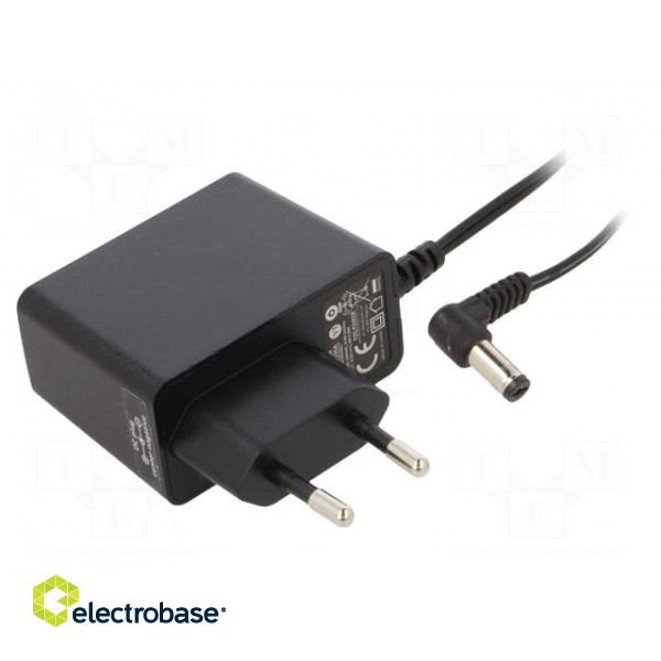 Power supply: switched-mode | mains,plug | 9VDC | 1A | 9W | Plug: EU