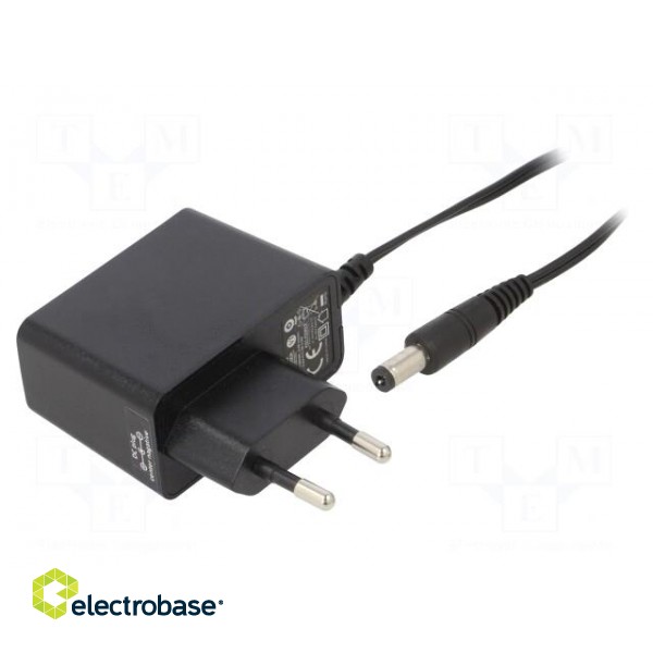 Power supply: switched-mode | mains,plug | 9VDC | 1A | 9W | Plug: EU