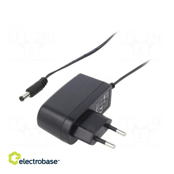 Power supply: switched-mode | mains,plug | 6VDC | 1A | 6W | Plug: EU