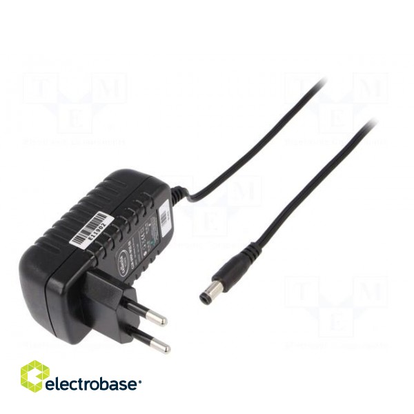 Power supply: switched-mode | volatage source | 9VDC | 1A | 9W | 82%