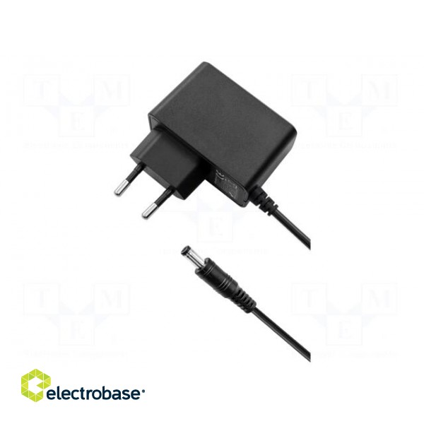Power supply: switched-mode | mains,plug | 15VDC | 1A | 15W | black image 2