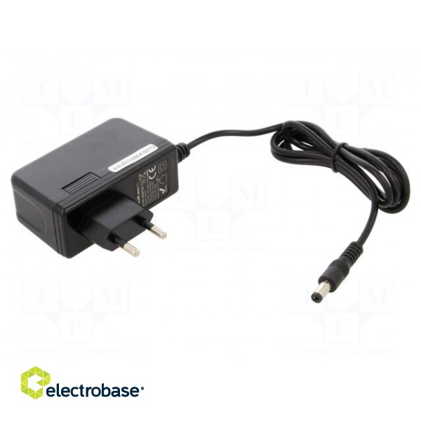 Power supply: switched-mode | mains,plug | 5VDC | 3A | 15W image 1