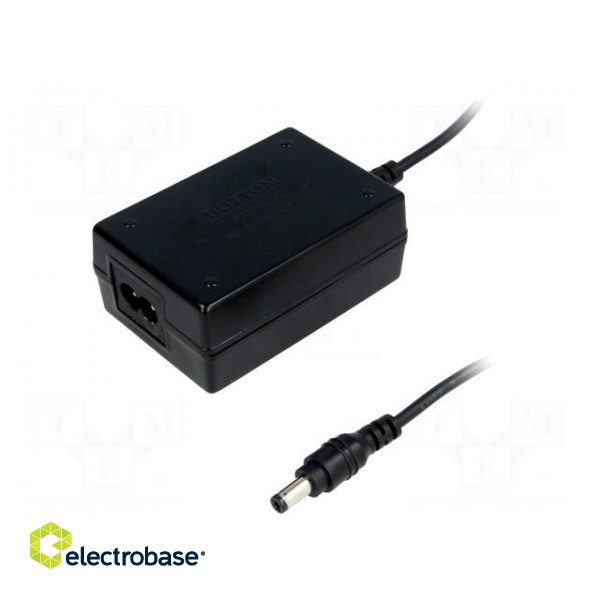 Power supply: switched-mode | 12VDC | 1.5A | Out: 5,5/2,1 | 18W | 86%