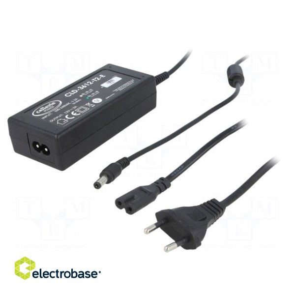 Power supply: switched-mode | 12VDC | 3A | Out: 5,5/2,1 | 36W | 0÷40°C