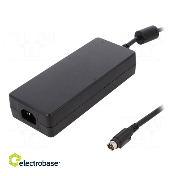 Power supply: switched-mode | 15VDC | 9.6A | 144W | Case: desktop | 91%