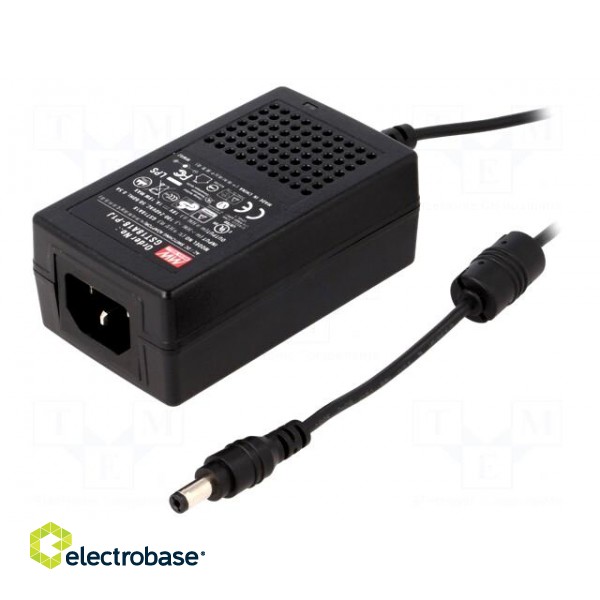 Power supply: switched-mode | 18VDC | 1A | Out: 5,5/2,1 | 18W | -30÷70°C