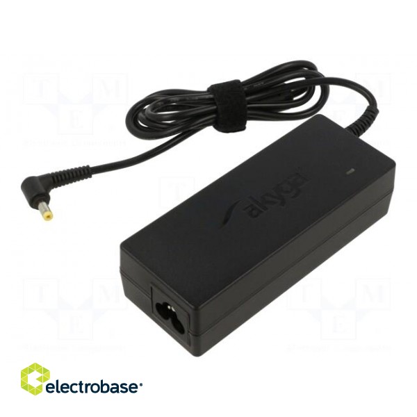 Power supply: switched-mode | 19VDC | 4.74A | Out: 4,8/1,7 | 90W | 80%