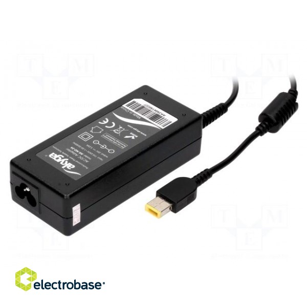 Power supply: switched-mode | 20VDC | 3.25A | Out: 11/4,5 | 65W | 0÷40°C