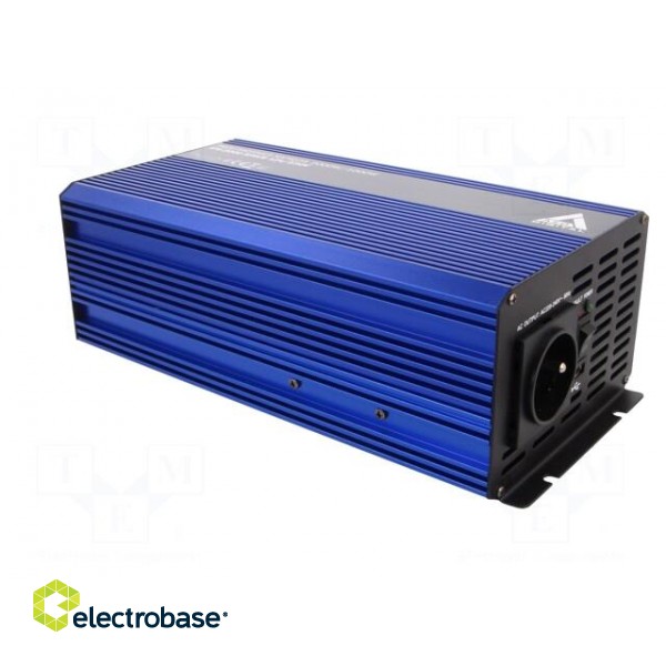 Converter: DC/AC | 1kW | Uout: 230VAC | 11÷15VDC | Out: AC sockets 230V фото 4