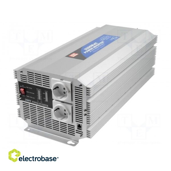 Converter: DC/AC | 2500W | Uout: 230VAC | 10÷15VDC | 430x210x159mm