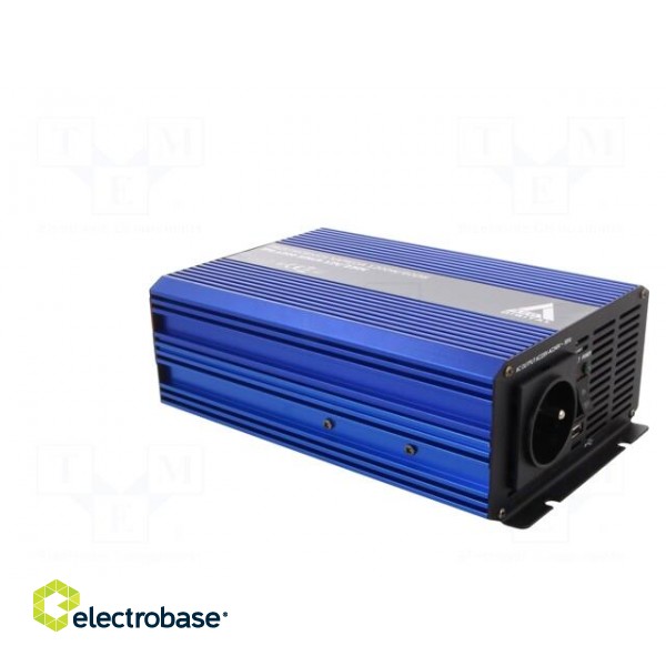 Converter: DC/AC | 600W | Uout: 230VAC | 11÷15VDC | 260x157x77mm | 92% paveikslėlis 4