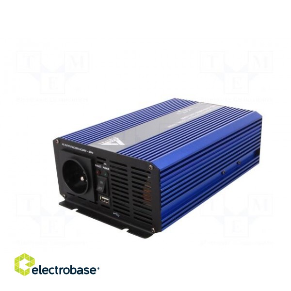 Converter: DC/AC | 600W | Uout: 230VAC | 11÷15VDC | 260x157x77mm | 92% фото 6